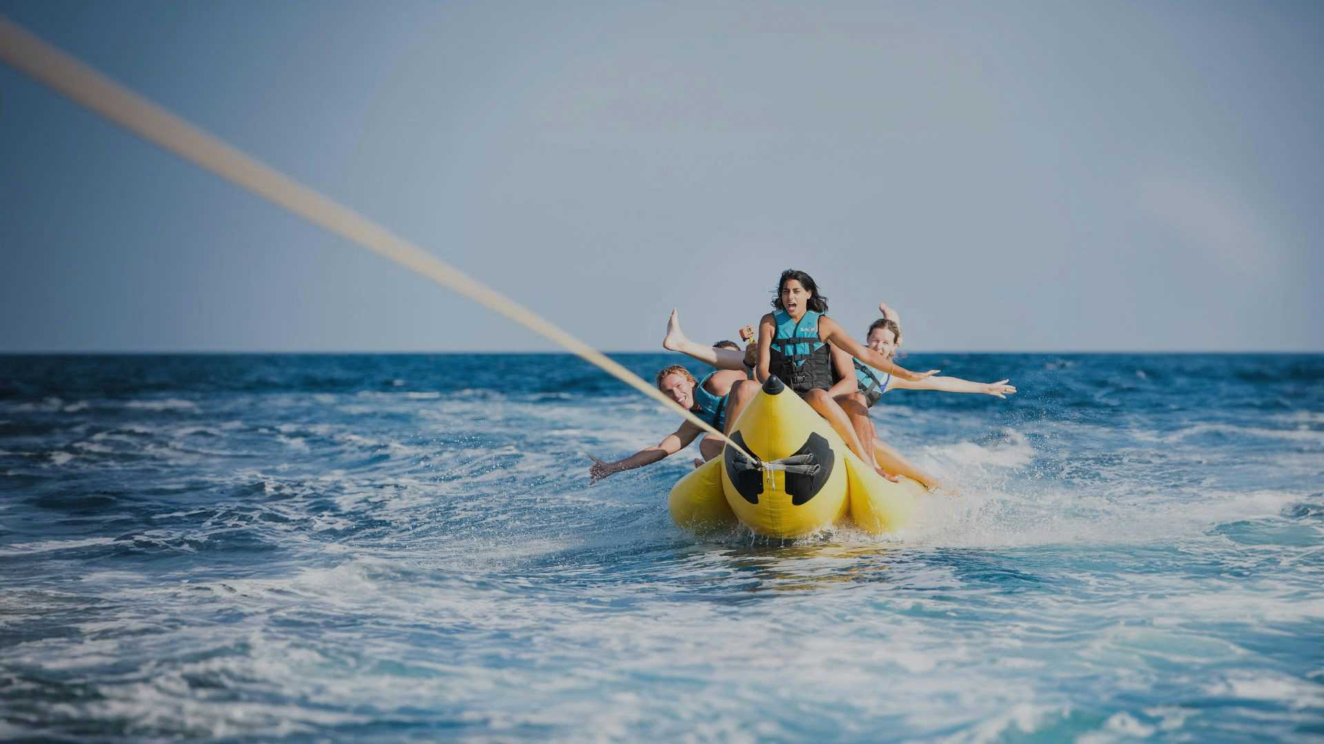MedSailors guests on a banana boat in Greece
